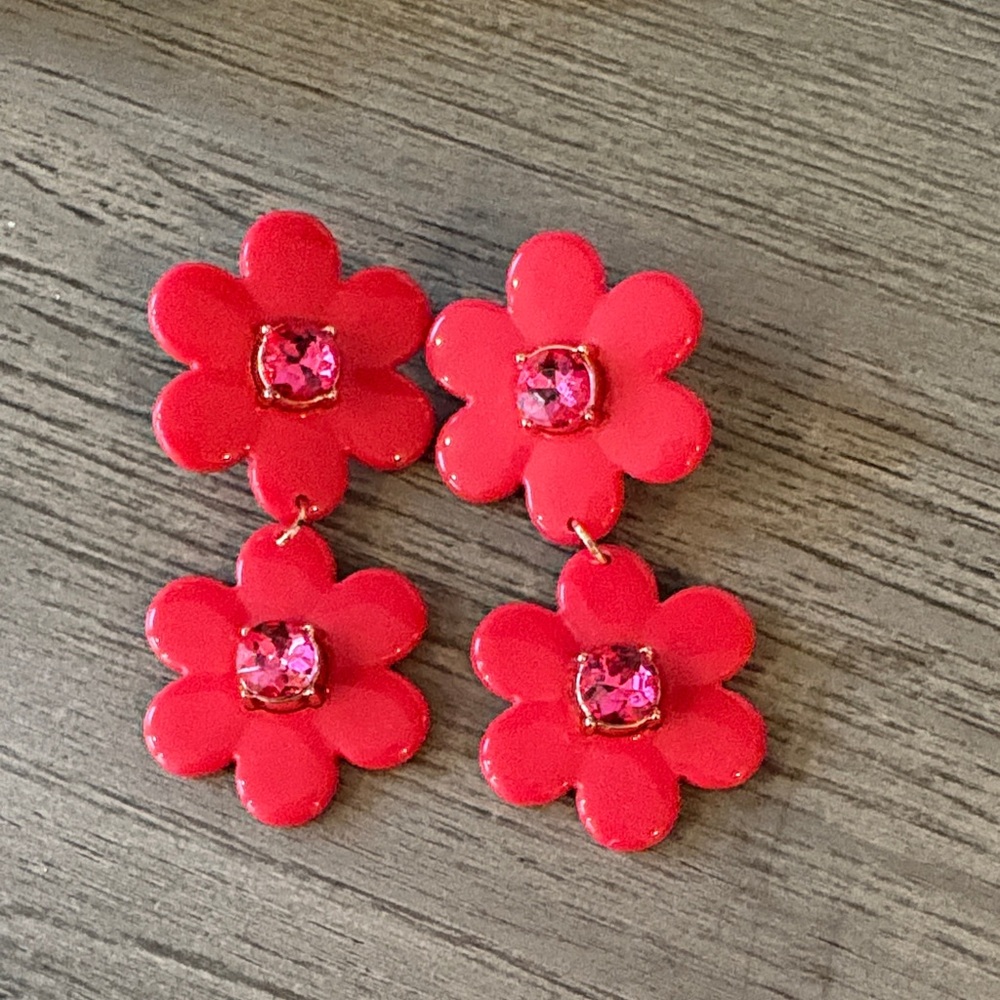 Kate Spade Red Floral Earrings